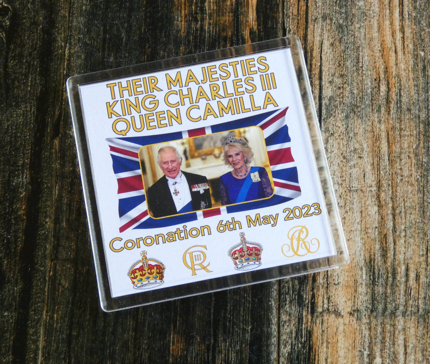 King Charles Queen Camilla Coaster Gift - King Charles III Queen Camilla Coronation - Cute Novelty Royal Commemorative Present