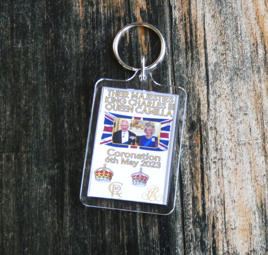 King Charles Queen Camilla Keyring Gift - King Charles III Queen Camilla Coronation - Cute Novelty Royal Memorabilia Present
