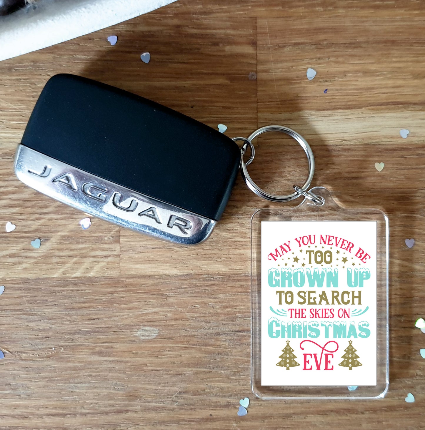 Christmas Keyring Gift - May You Never Be Too Old To Search The Skies - Fun Novelty Xmas Present