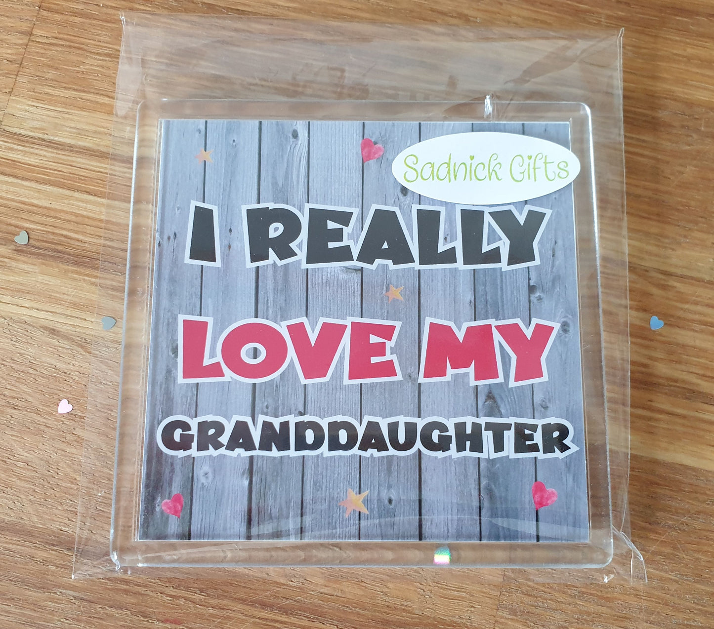 Granddaughter Coaster Gift - I Really Love My Granddaughter - Novelty Cute Fun Present