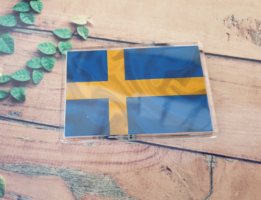 Sweden Flag Fridge Magnet Gift - Cute Swedish Novelty Birthday Present