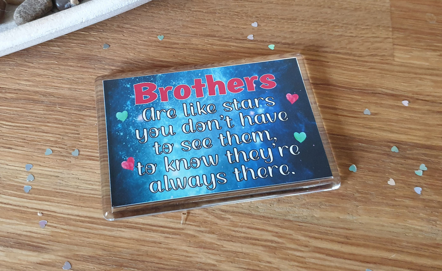 Brother Gift - Novelty Fridge Magnet - Brothers Are Like Stars - Cute Fun Present