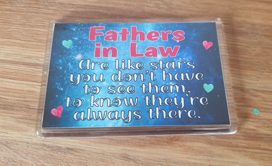 Father in Law Fridge Magnet Gift - Fathers in Law Are Like Stars - Nice Fun Cute Novelty Present