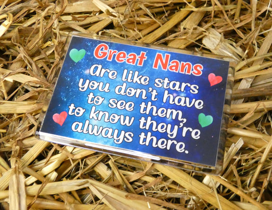 Great Nan Gift Fridge Magnet - Are Like Stars - Nice Fun Cute Birthday Christmas Present