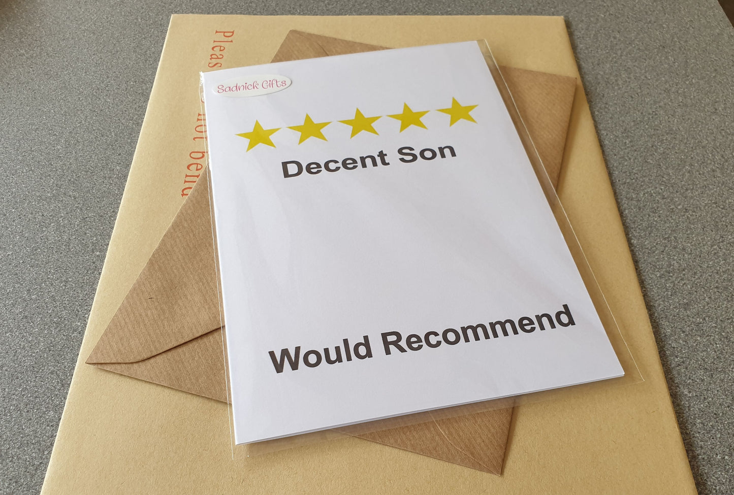 Son Birthday Card - Decent Son Would Recommend - Fun Novelty Greetings Card