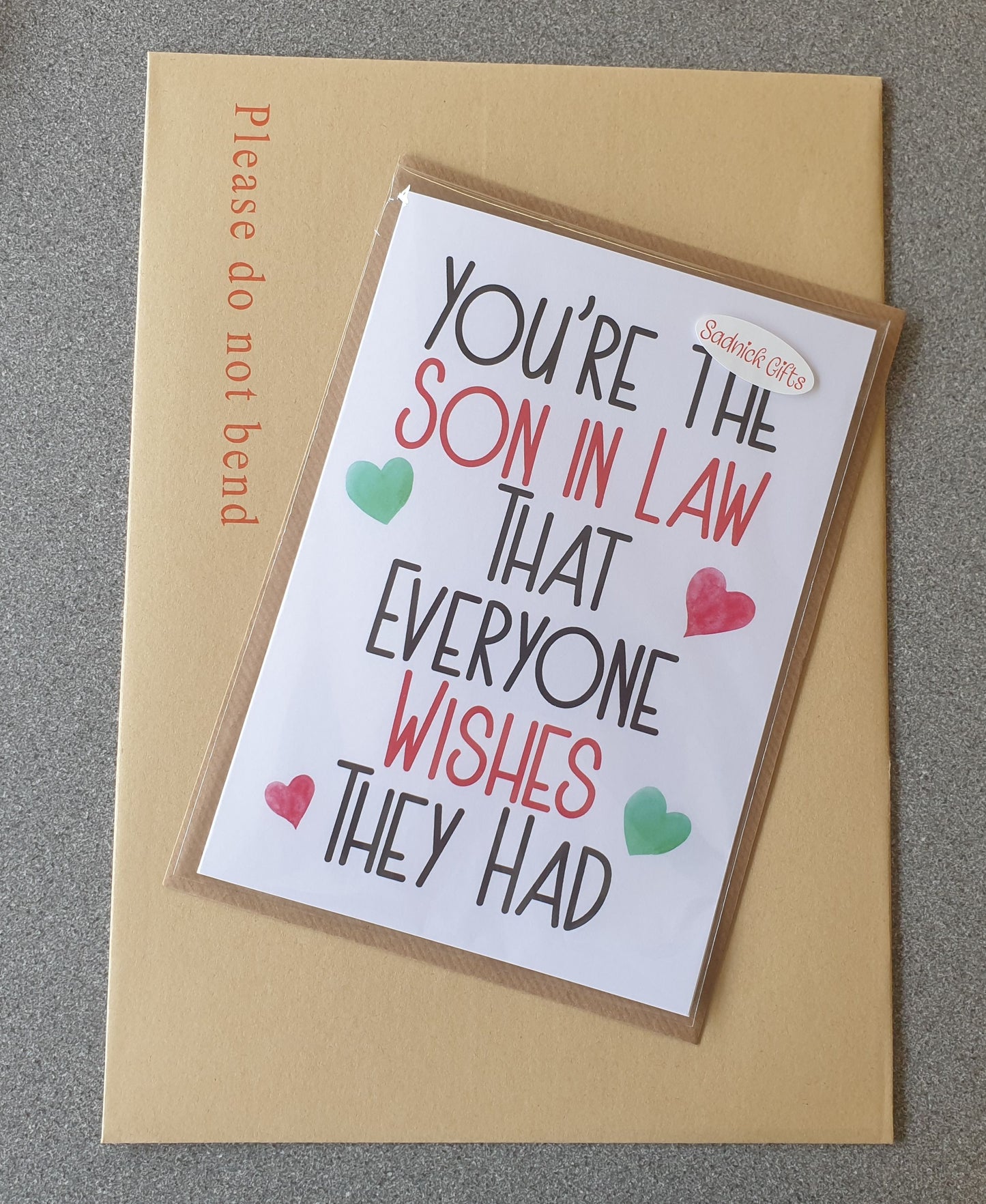 Son In Law Birthday Card - You're The Son In Law That Everyone Wishes They Had - Nice Cute Novelty Greetings Card