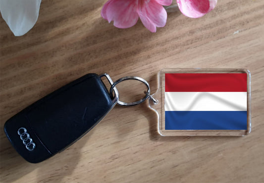 Holland Flag Keyring Gift - Cute Netherlands Novelty Key Fob - Birthday Present