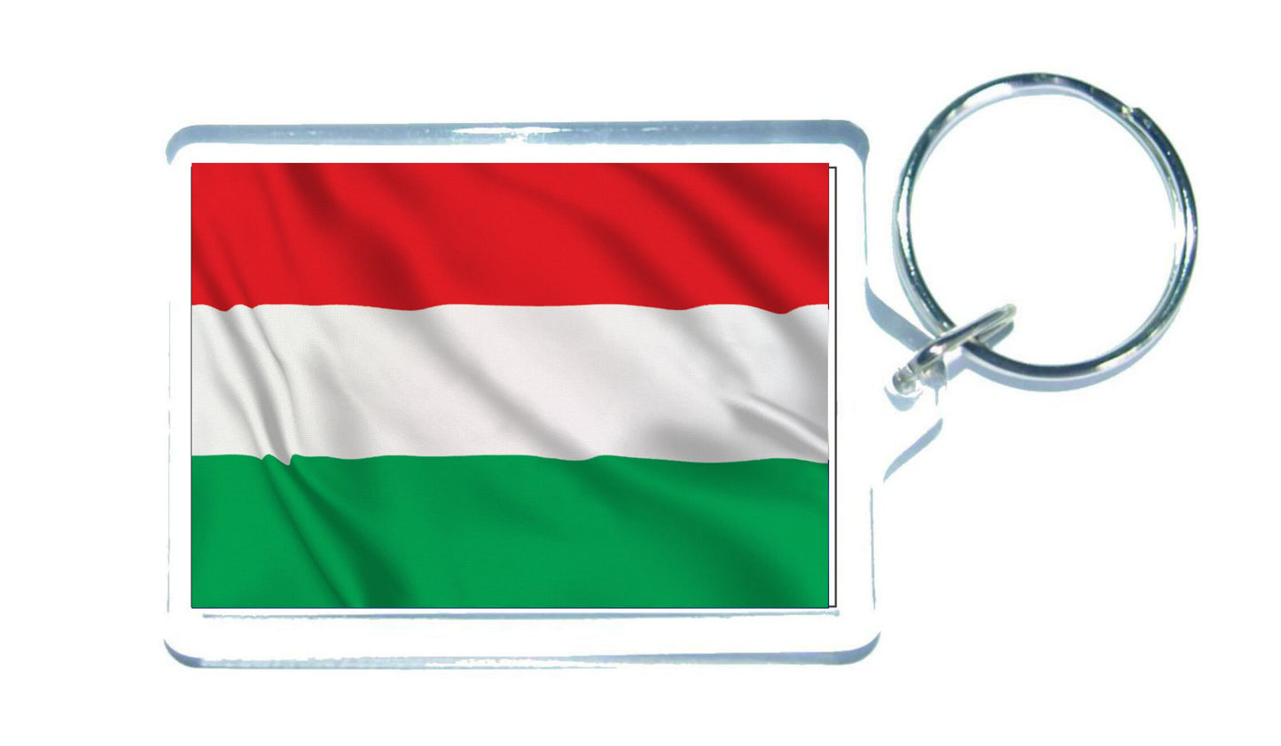 Hungary Flag Keyring Gift - Cute Hungarian Novelty Key Fob - Birthday Present