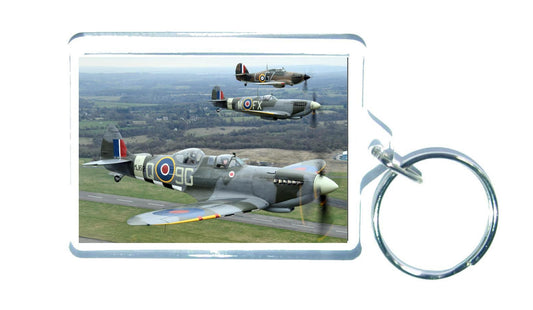 Spitfire Keyring Photo Gift - Cute Novelty Key Ring Gift Present Key Chain - UK Seller World War 2