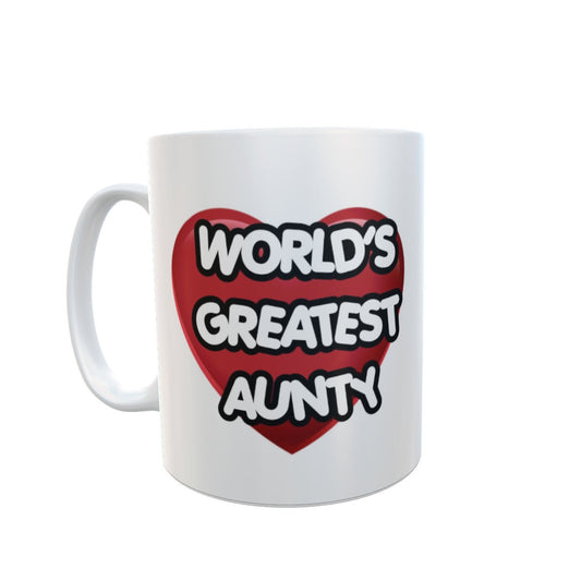 Aunty Mug Gift - World's Greatest Aunty - Novelty Cute Tea Coffee Family Cup Present