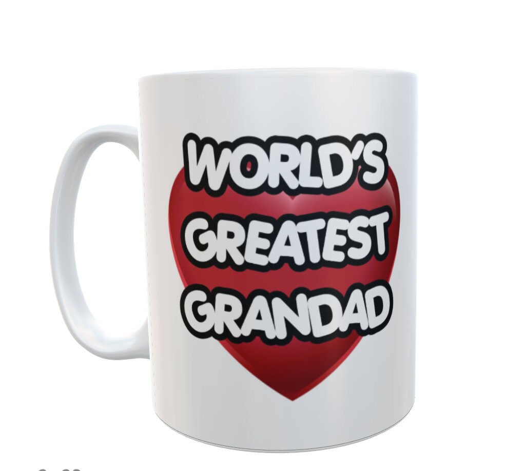 Grandad Mug Gift - World's Greatest Grandad - Nice Novelty Cute Tea Coffee Ceramic Cup for Men