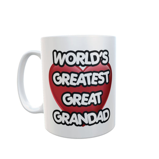 Great Grandad Mug Gift - World's Greatest Great Grandad - Nice Novelty Cute Tea Coffee Ceramic Cup for Men