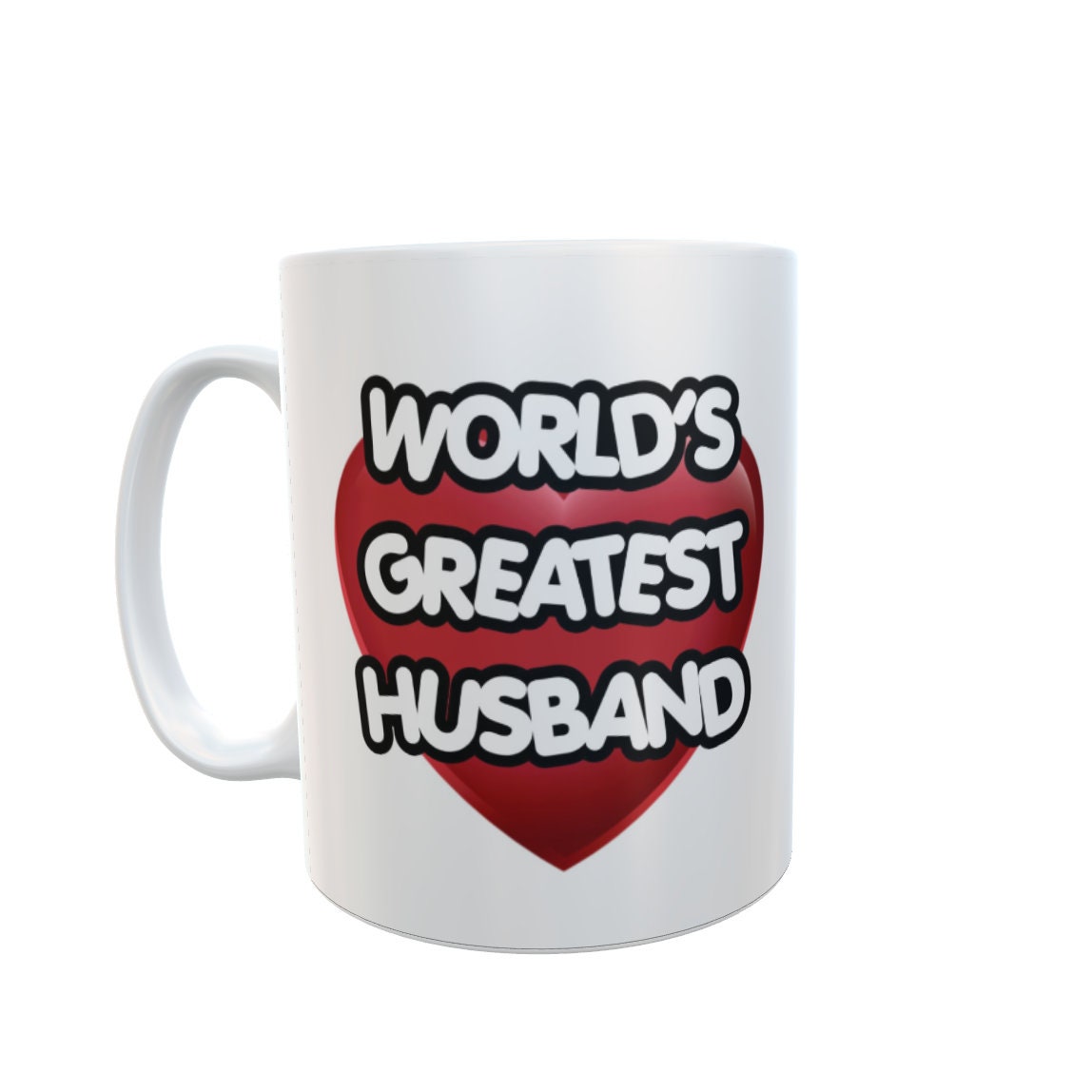 Husband Mug Gift - World's Greatest Husband - Nice Novelty Cute Tea Ceramic Cup