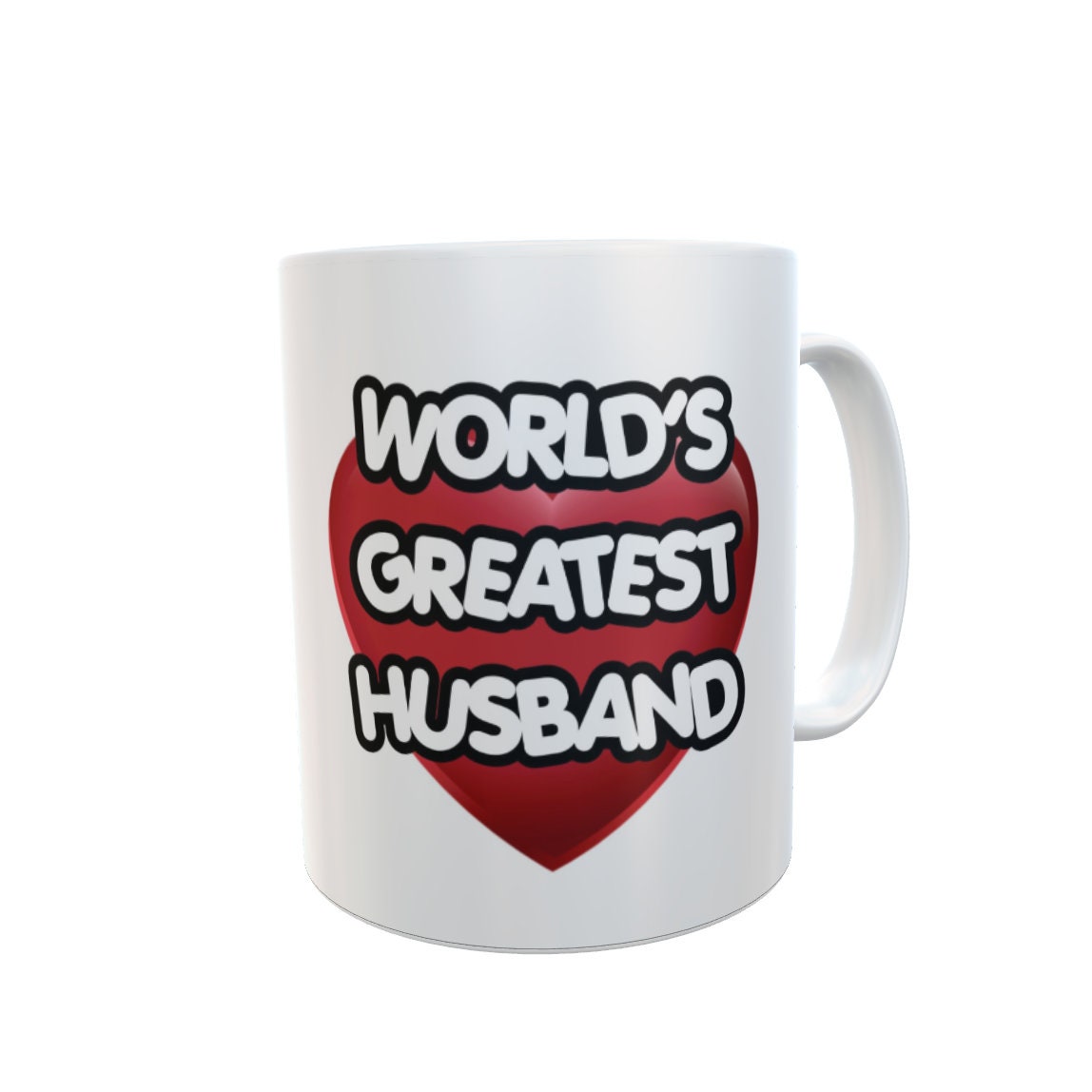 Husband Mug Gift - World's Greatest Husband - Nice Novelty Cute Tea Ceramic Cup
