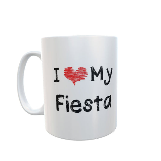 Fiesta Mug Gift – I Love Heart My Fiesta -  Nice Novelty Cute Car Owner Fan Driver Cup Present