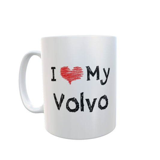 Volvo Mug Gift – I Love Heart My Volvo - Novelty Cute Car Owner Ceramic Cup Present