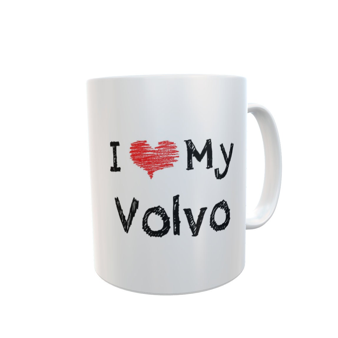 Volvo Mug Gift – I Love Heart My Volvo - Novelty Cute Car Owner Ceramic Cup Present