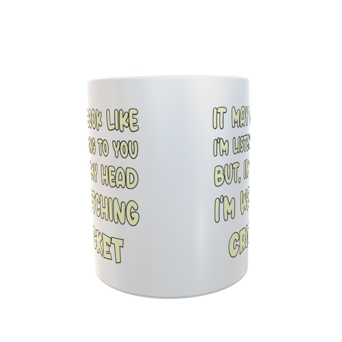 Cricket Mug Gift - I'm Listening But in My Head I'm Watching Cricket - Nice Novelty Cute Ceramic Cup Present