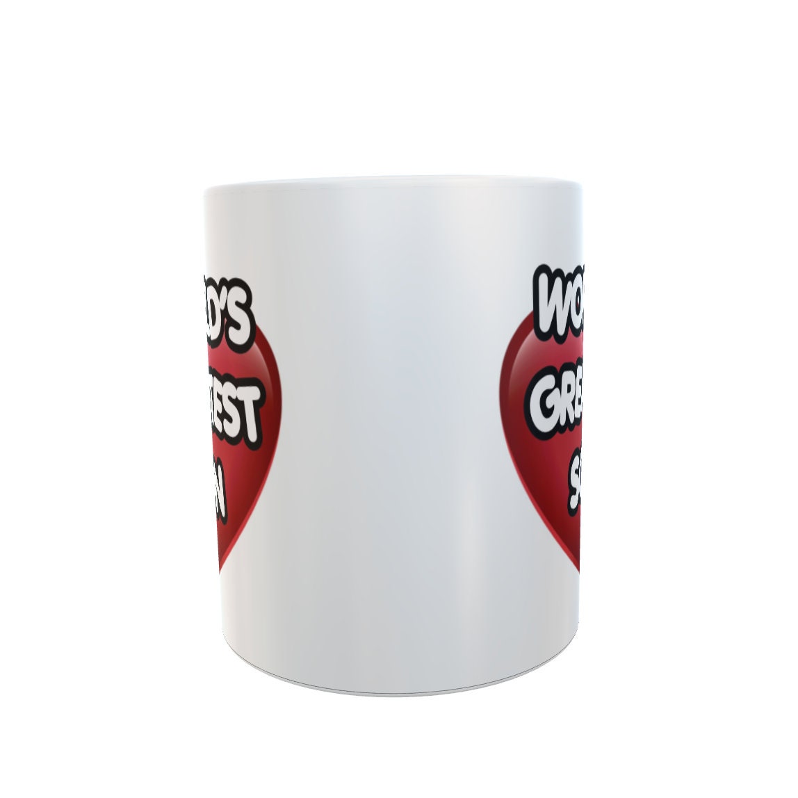 Son Mug Gift - World's Greatest Son - Nice Novelty Cute  Red Heart Cup