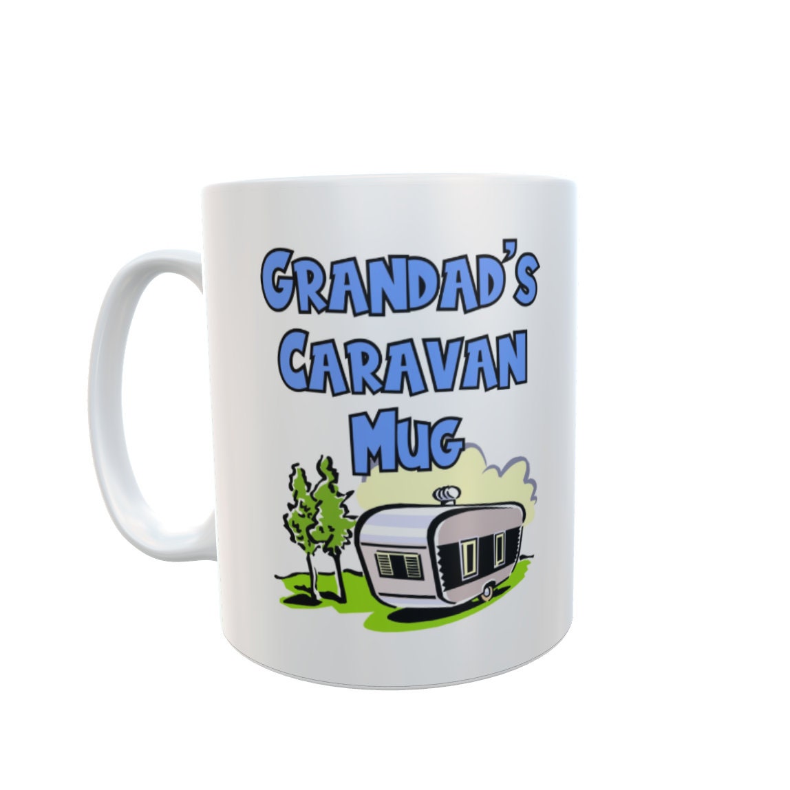 Grandad Mug Gift - Grandad's Caravan Mug - Novelty Funny Holiday Travel Caravanning Vacation Cup
