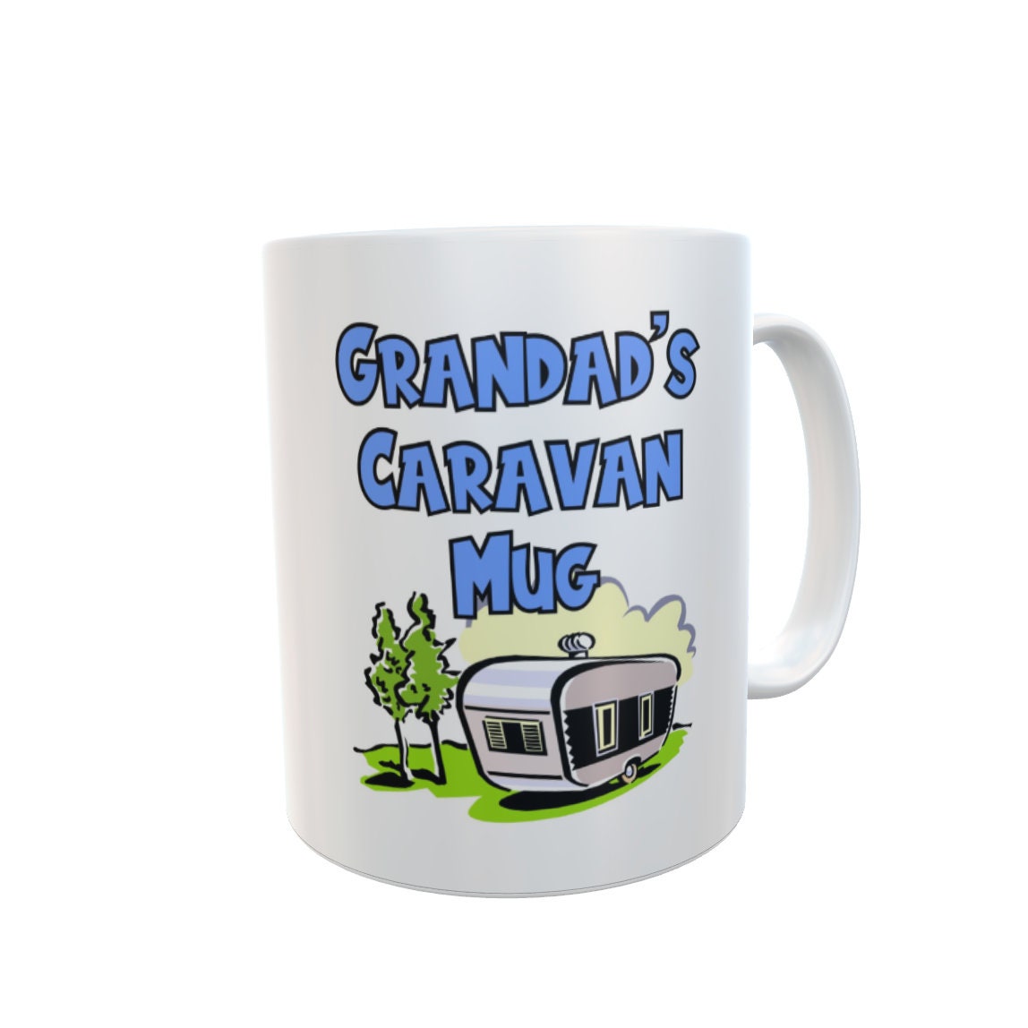 Grandad Mug Gift - Grandad's Caravan Mug - Novelty Funny Holiday Travel Caravanning Vacation Cup