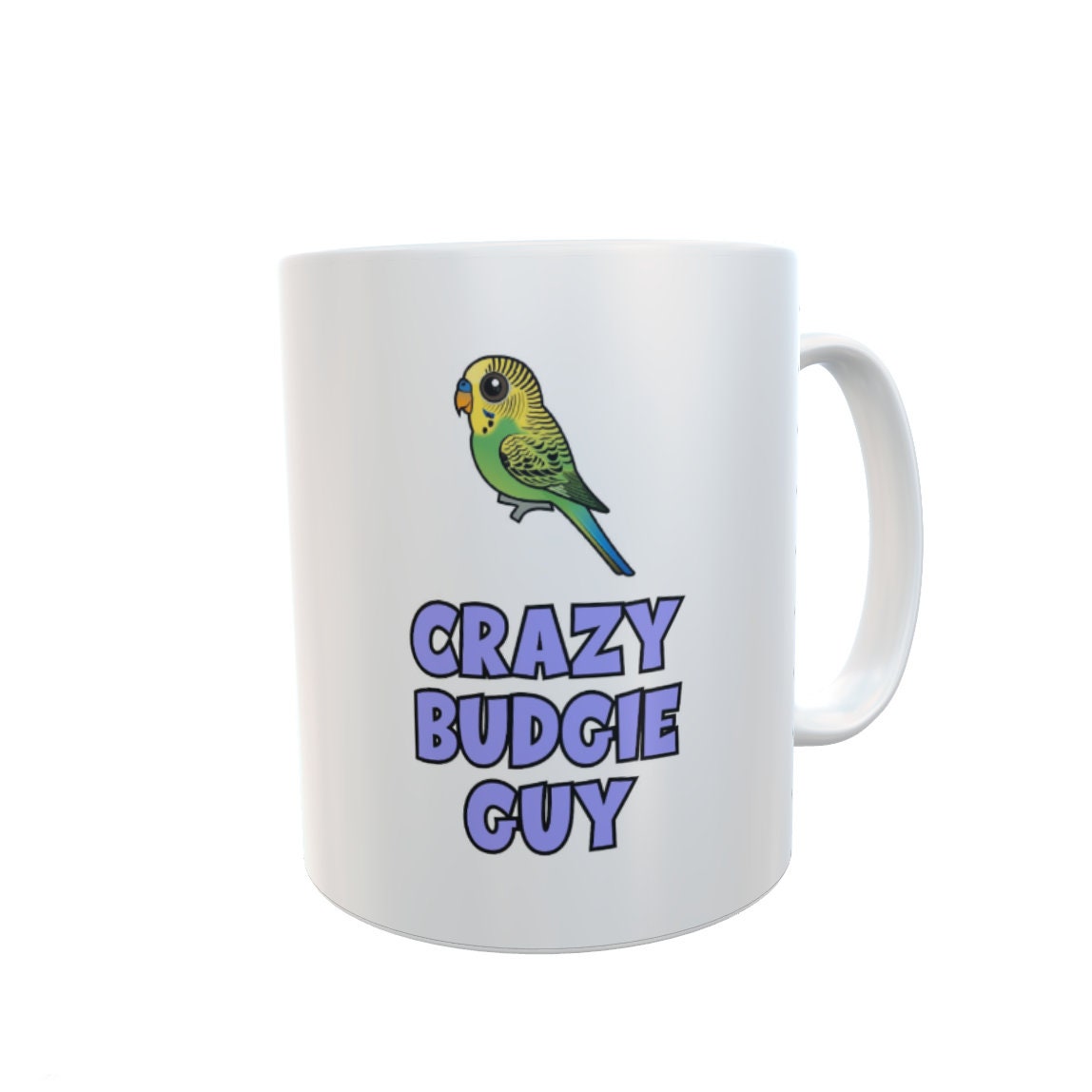 Budgie Mug Gift - Crazy Budgie Guy - Nice Funny Novelty Pet Owner Lover Fan Ceramic Cup Present