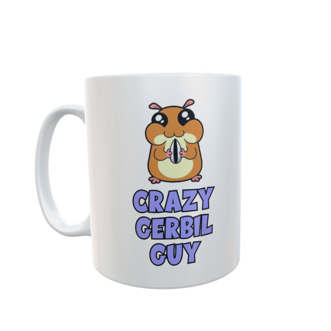 Gerbil Mug Gift - Crazy Gerbil Guy - Nice Funny Cute Novelty Pet Owner Lover Fan Ceramic Cup Present