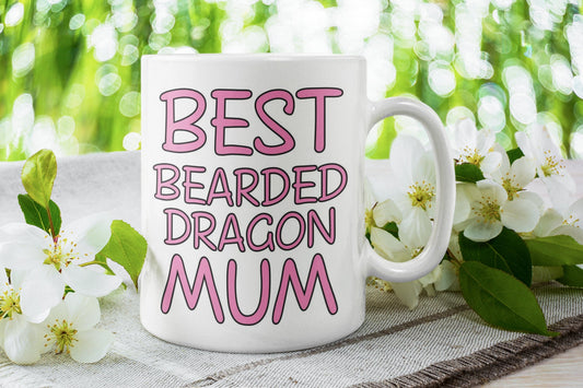 Bearded Dragon Mug Gift - Best Bearded Dragon Mum - Nice Funny Novelty Pet Owner Mummy Cup Present
