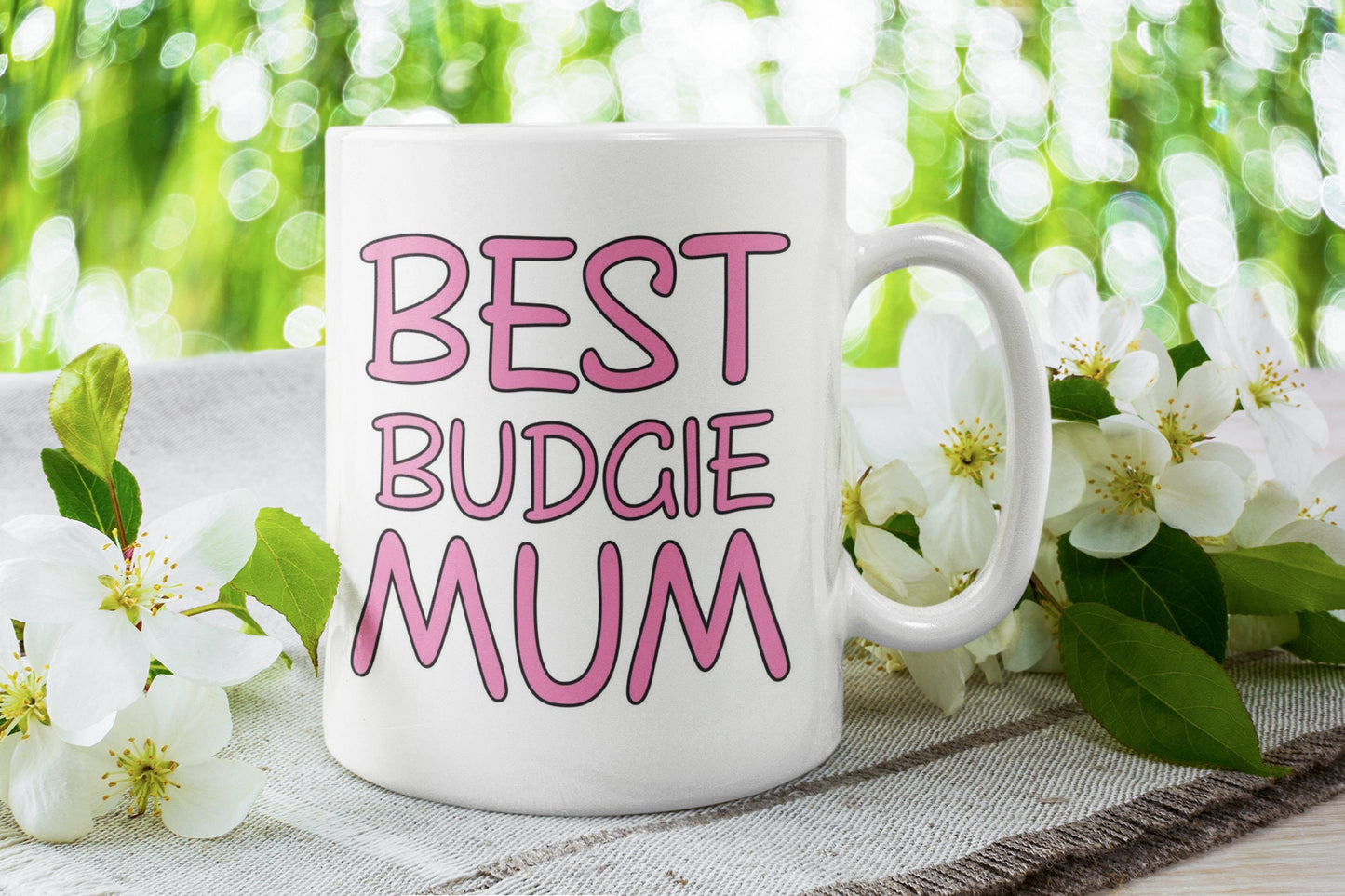 Budgie Mug Gift - Best Budgie Mum - Nice Funny Cute Novelty Pet Owner Mummy Cup Present