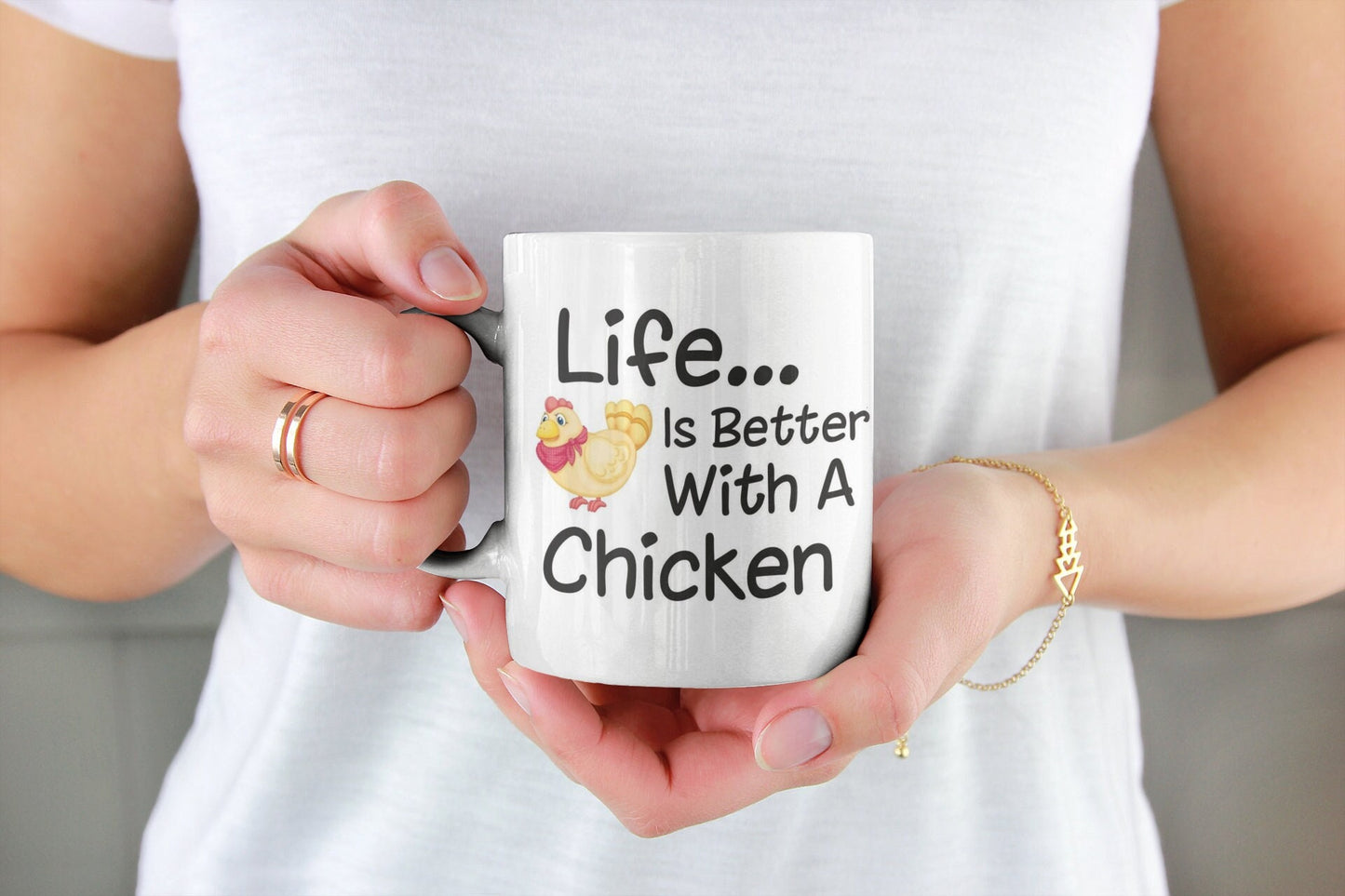 Chicken Mug Gift - Life Is Better With A Chicken - Nice Cute Funny Novelty Pet Owner Lover Fan Cup Present