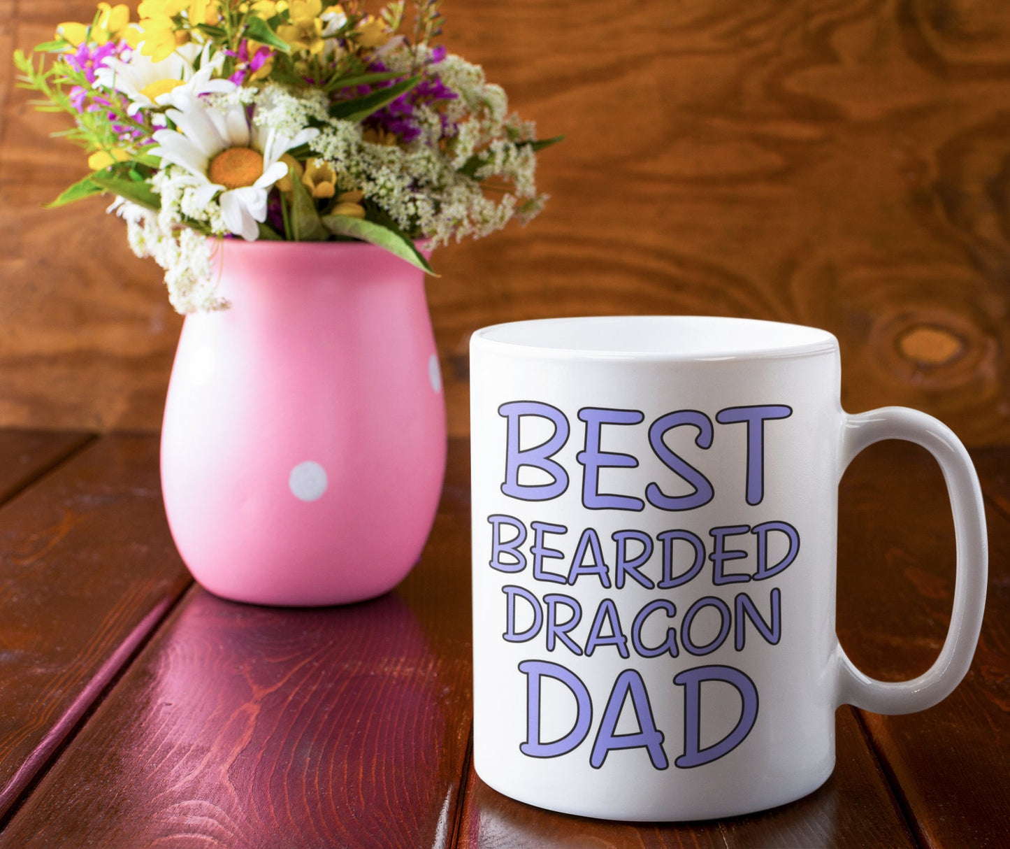 Bearded Dragon Mug Gift - Best Bearded Dragon Dad - Nice Funny Novelty Pet Owner Daddy Cup Present