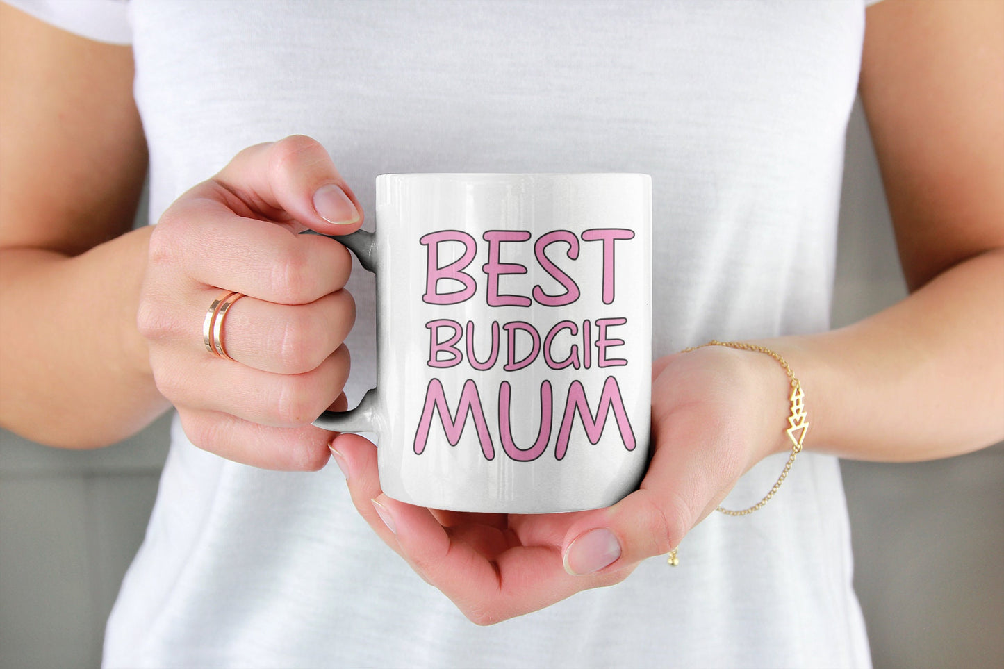 Budgie Mug Gift - Best Budgie Mum - Nice Funny Cute Novelty Pet Owner Mummy Cup Present