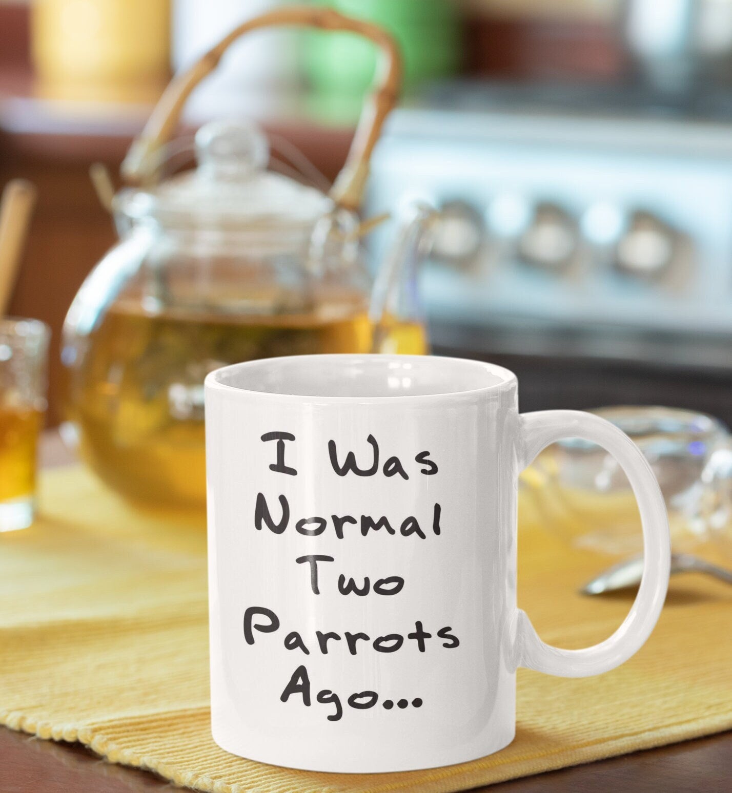 Parrot Mug Gift - I Was Normal Two Ago - Nice Cute Novelty Funny Pet Owner Present