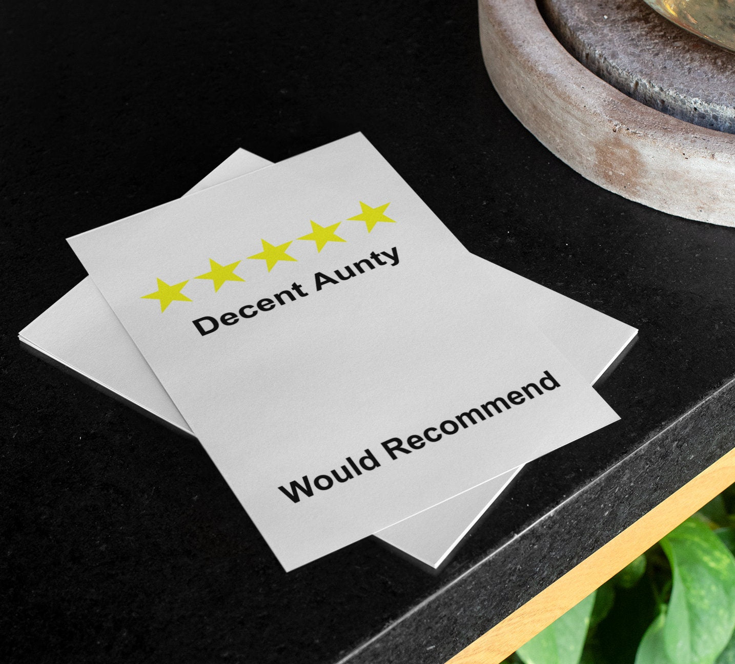 Aunty Birthday Card - Decent Aunty Would Recommend  - Fun Novelty Greetings Card