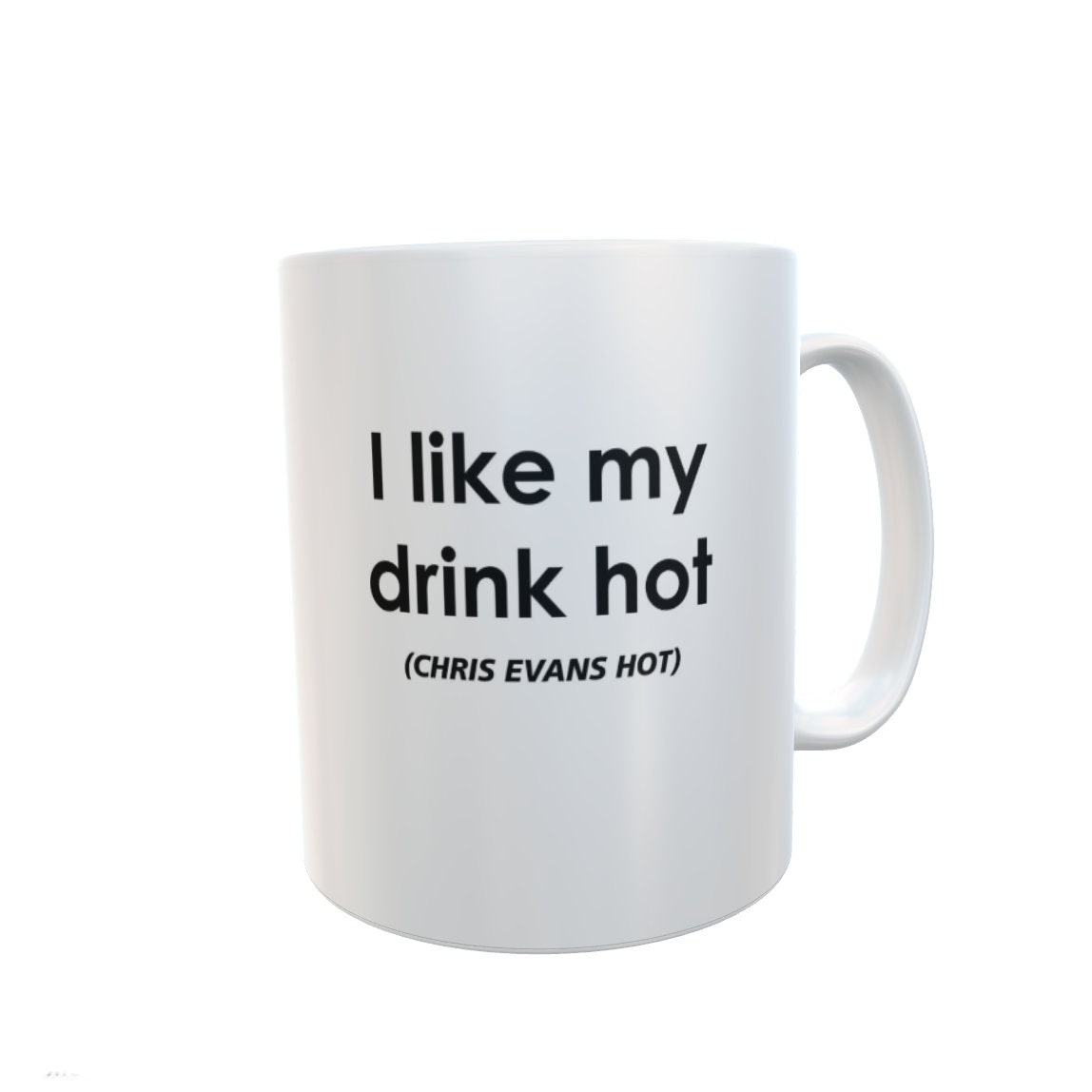 Chris Evans Mug Gift - I Like My Drink Hot Chris Evans Hot - Novelty Movie Star Fan Cup