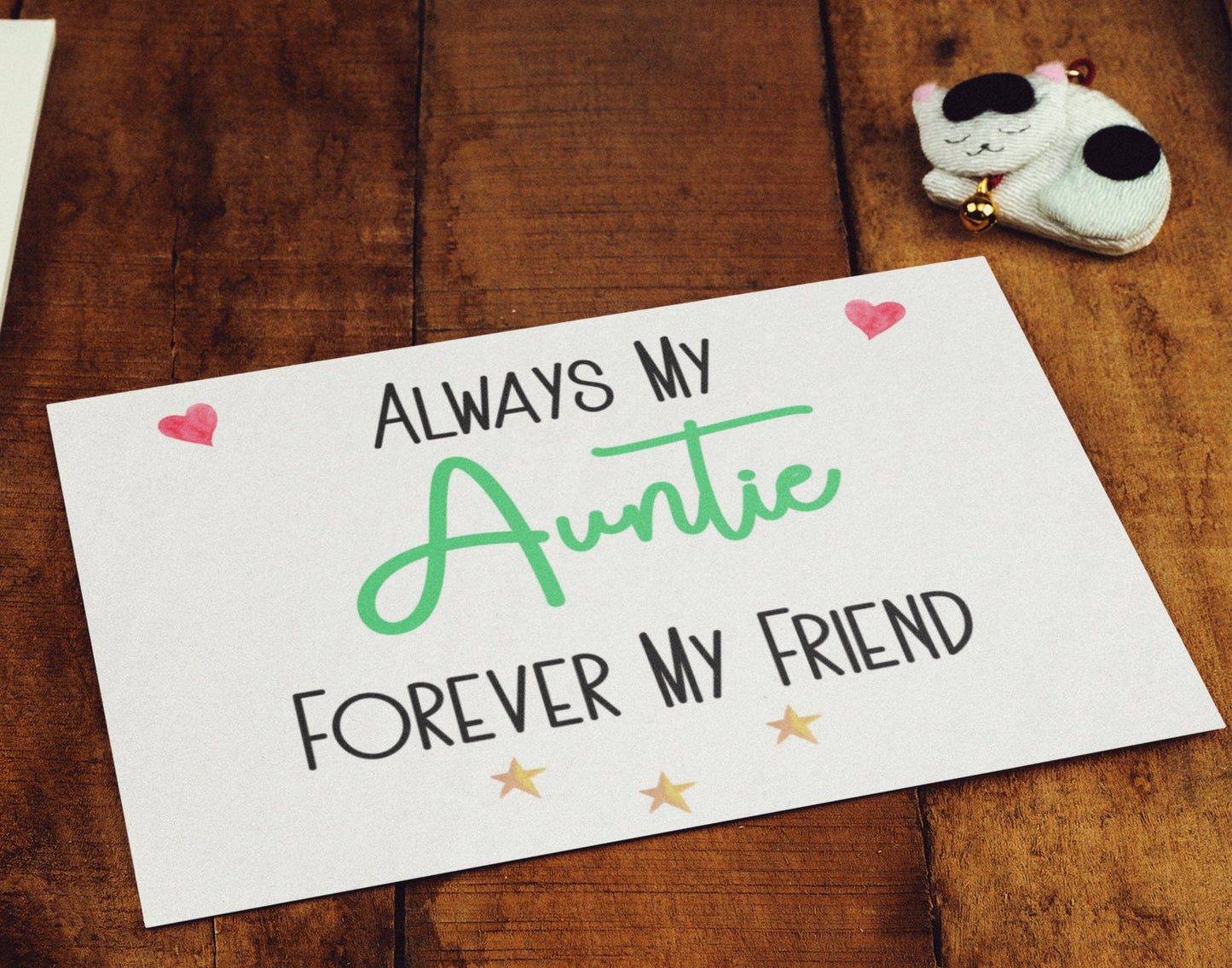 Auntie Birthday Card - Always My Auntie Forever My Friend - Nice Cute Funny Novelty Greetings Card