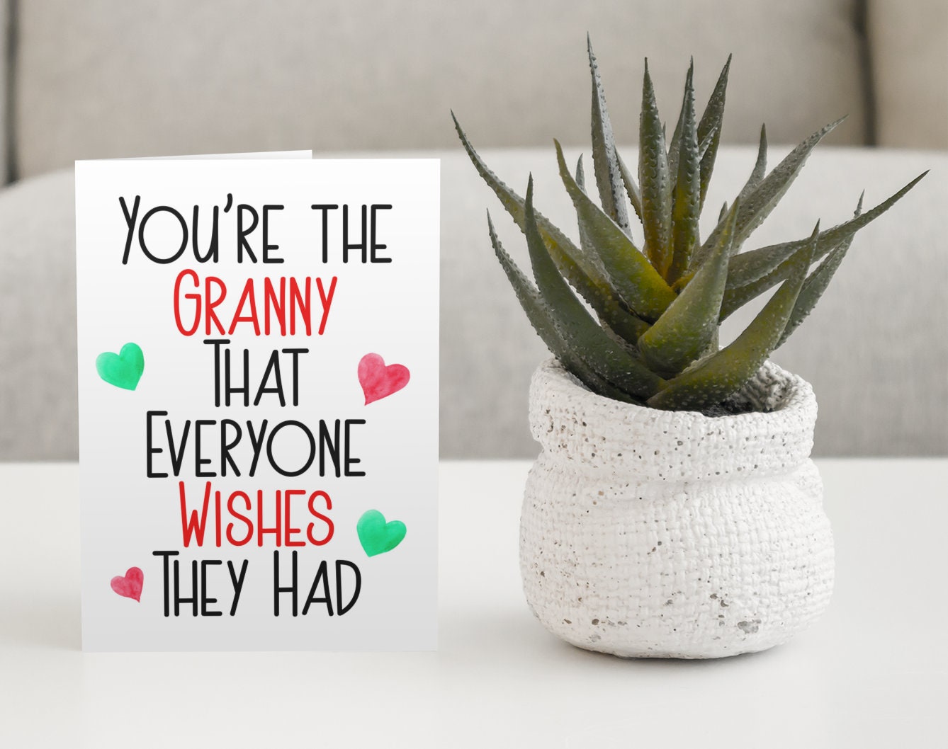 Granny Birthday Card - You're The Granny That Everyone Wishes They Had - Nice Cute Novelty Greeting Card