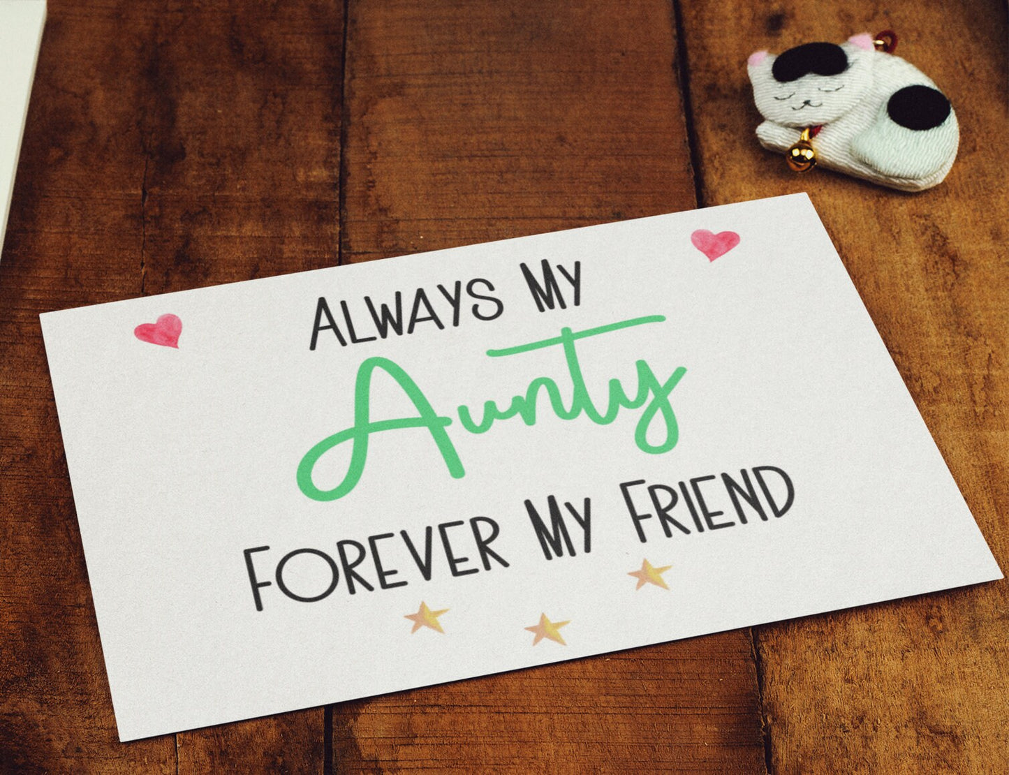 Aunty Birthday Card - Always My Aunty Forever My Friend - Nice Cute Funny Novelty Greetings Card