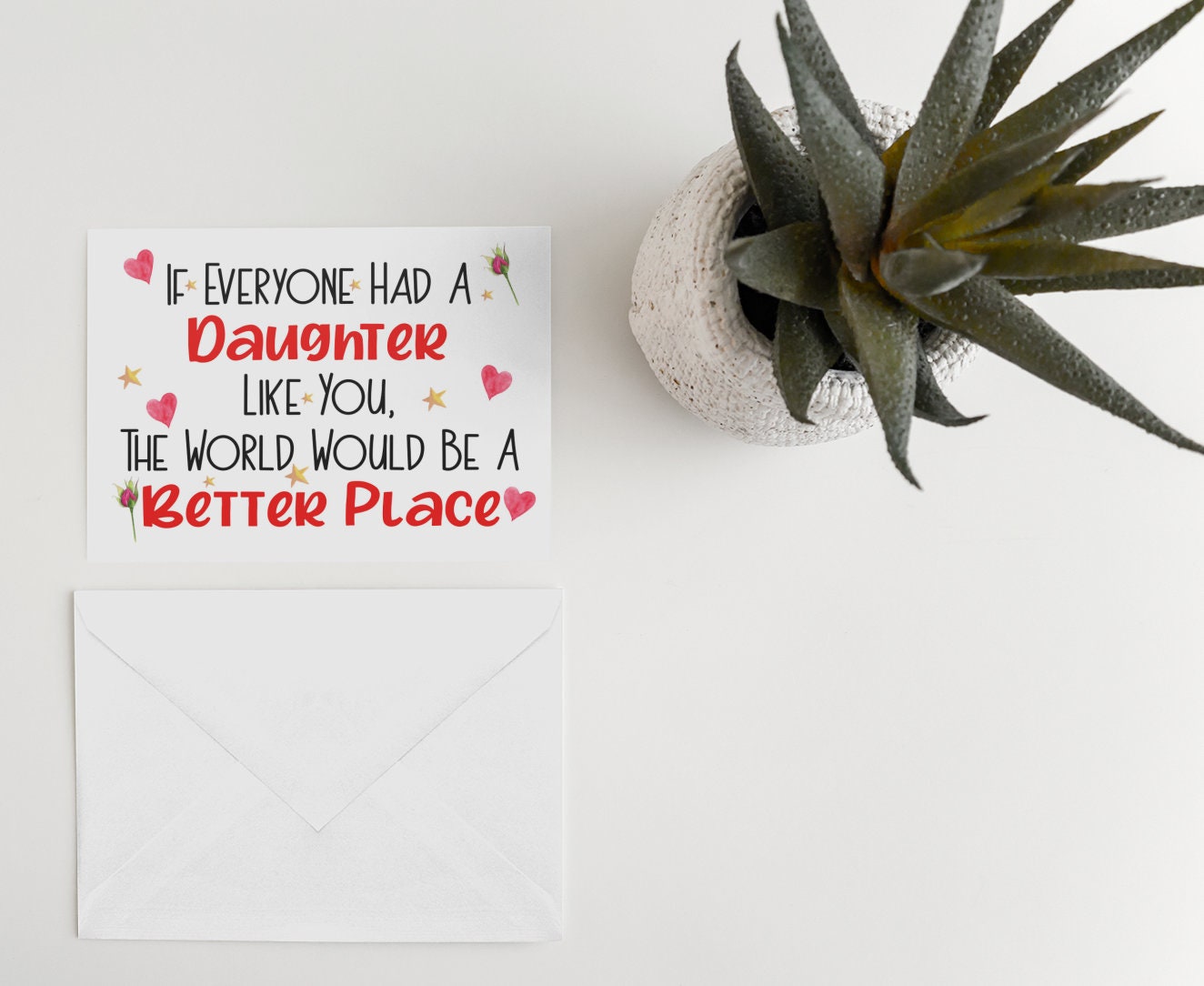 Daughter Birthday Card - If Everyone Had A Daughter Like You World Better Place - Nice Cute Novelty Greeting Card