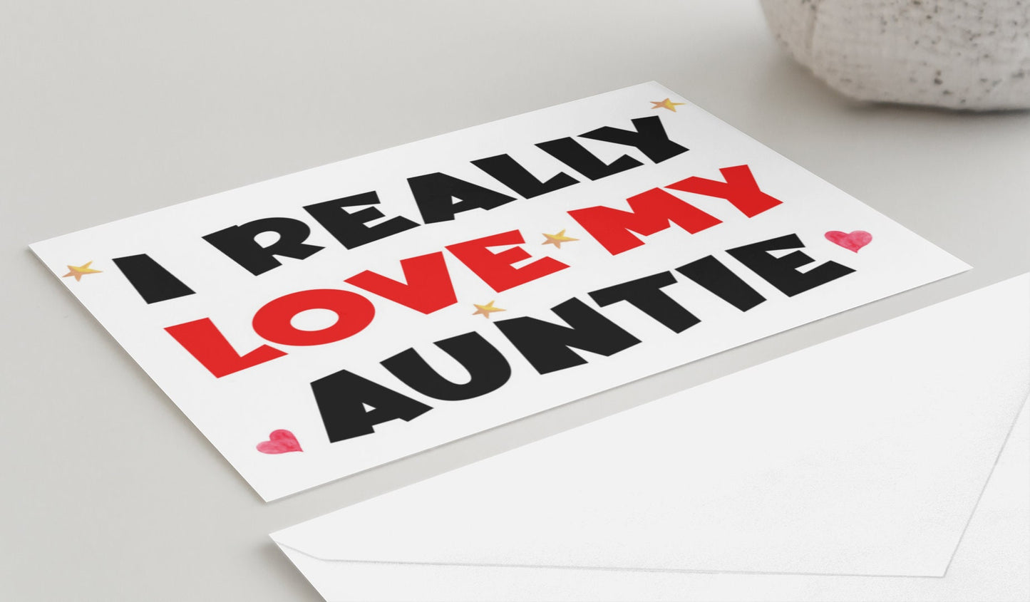 Auntie Birthday Card - I Really Love My Auntie  - Nice Cute Fun Novelty Greetings Card