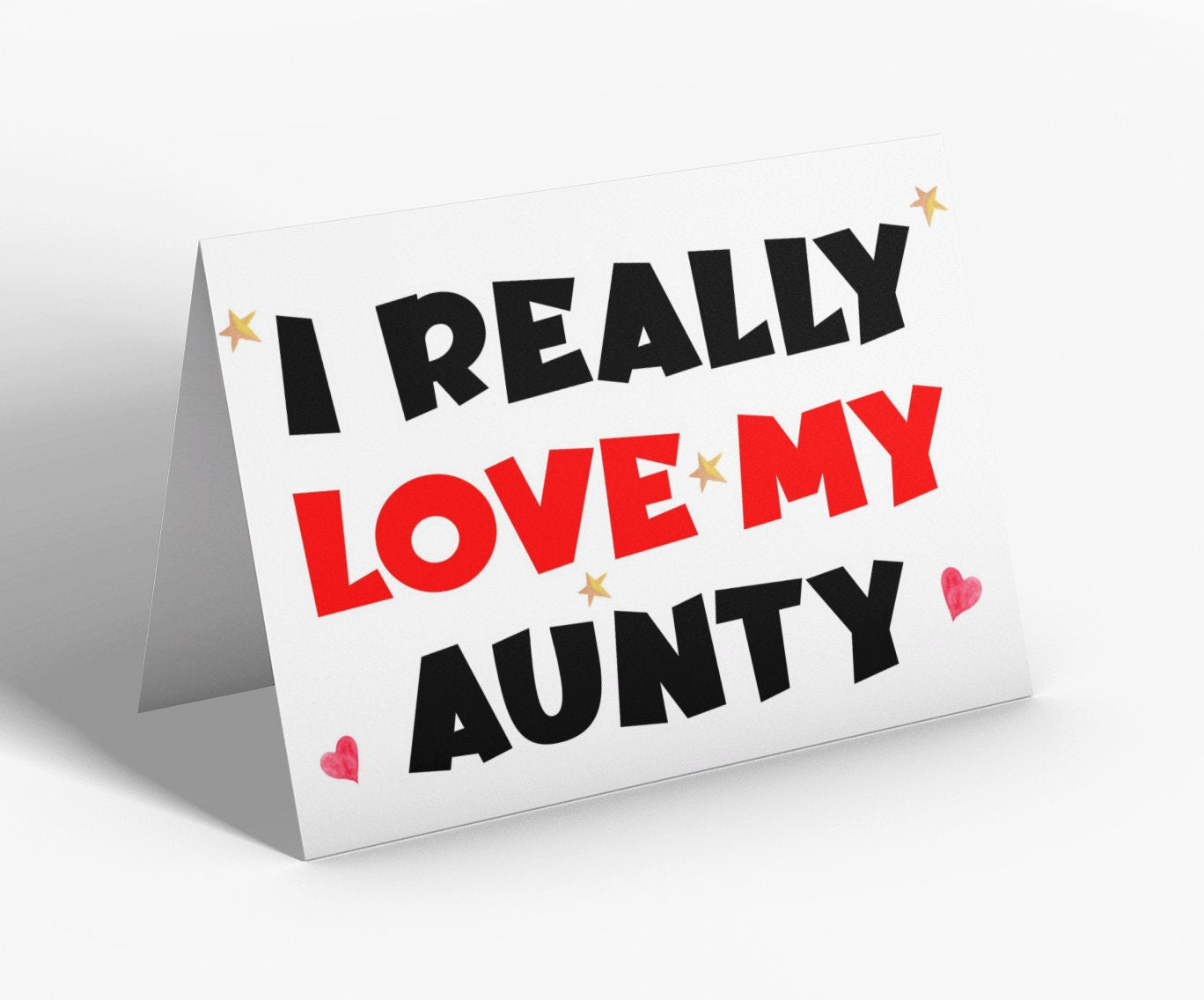 Aunty Birthday Card - I Really Love My Aunty - Nice Cute Novelty Greetings Card