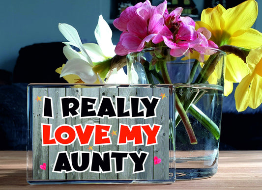 Aunty Fridge Magnet - I Really Love My Aunty - Novelty Love Gift - Fun Birthday Christmas Present