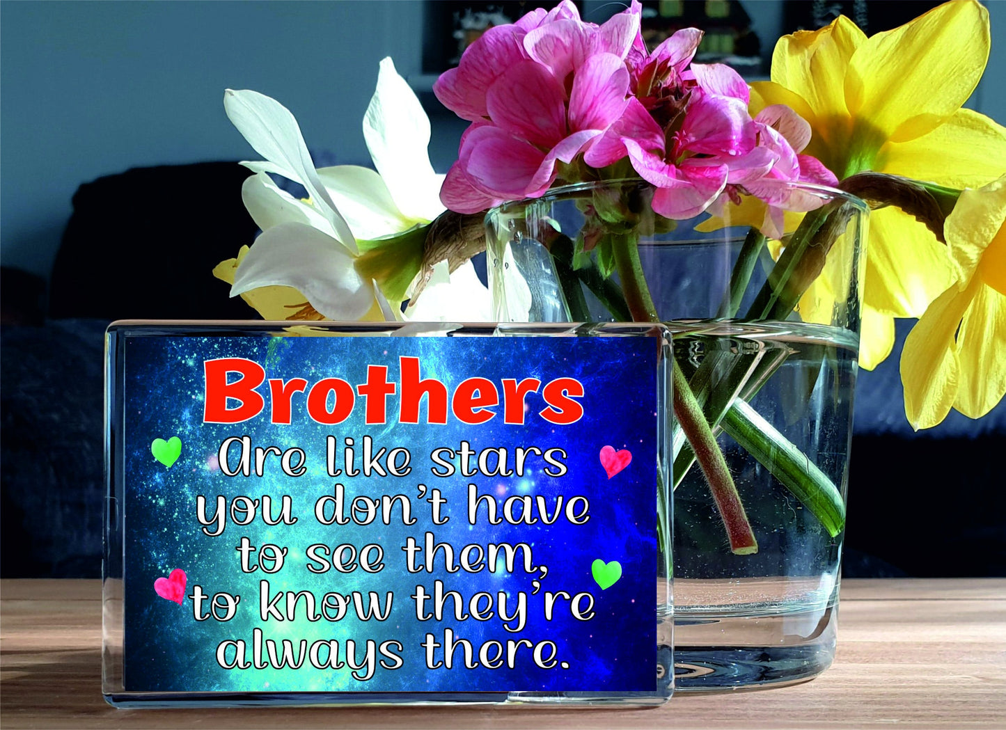 Brother Gift - Novelty Fridge Magnet - Brothers Are Like Stars - Cute Fun Present