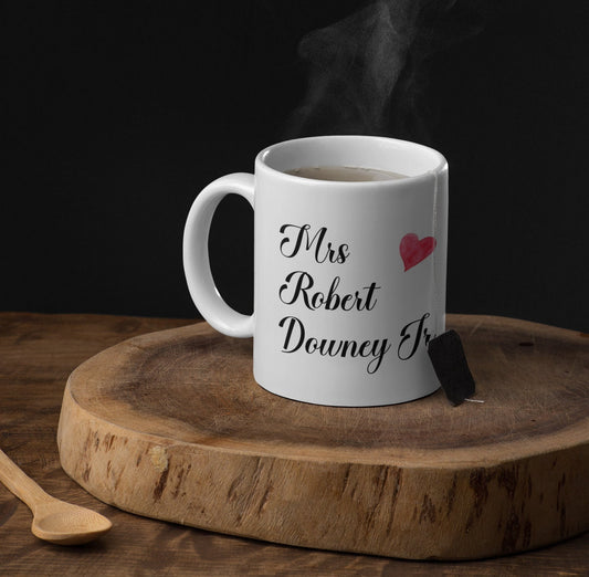 Mrs Robert Downey Jr Mug Gift Nice Cute Funny Novelty Marvel Ironman Movie Fan Cup Present