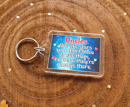 Uncle Keyring Gift - Uncles Are Like Stars - Fun Cute Novelty Present
