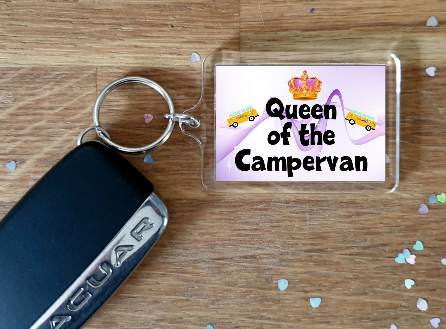 Campervan Keyring - Queen Of The Campervan - Fun Cheeky Cute Gift - Novelty Birthday Present