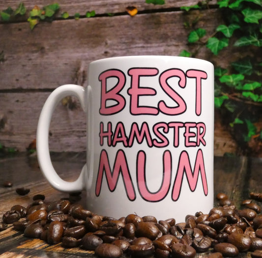 Hamster Mug - Best Hamster Mum - Cute Fun Novelty Mother Pet Owner Present