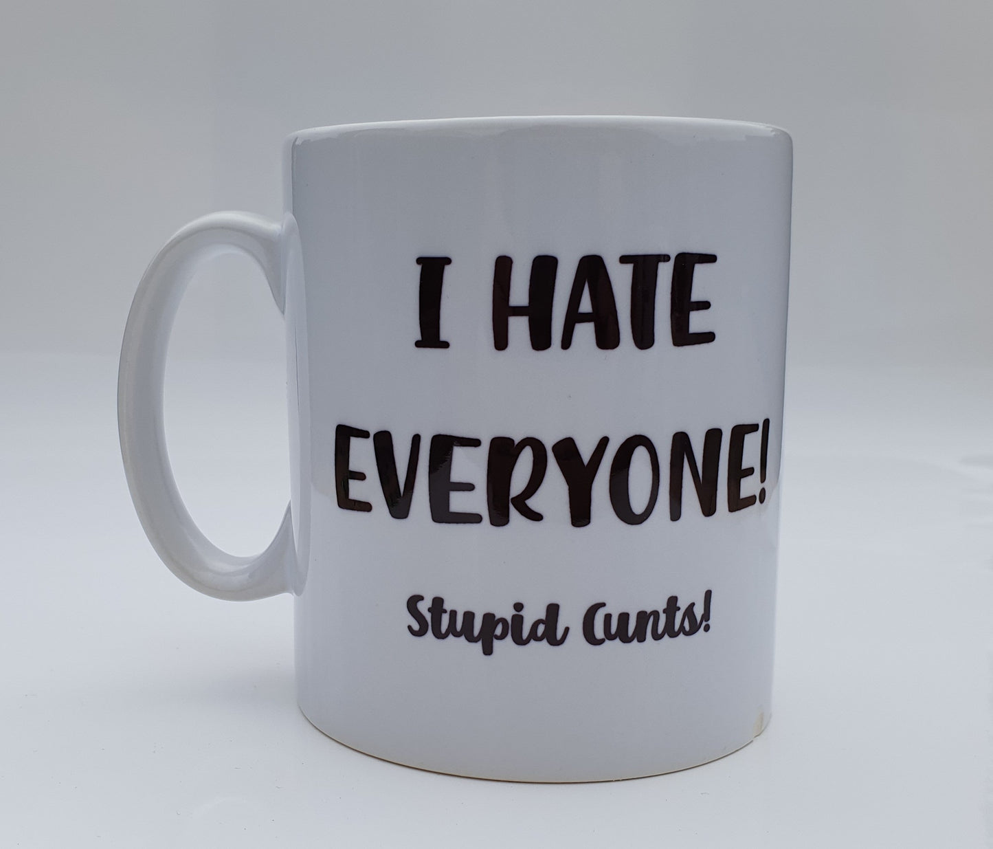 Rude Mug Gift - I Hate Everyone Stupid Cunts - Novelty Joke Funny Cup Present