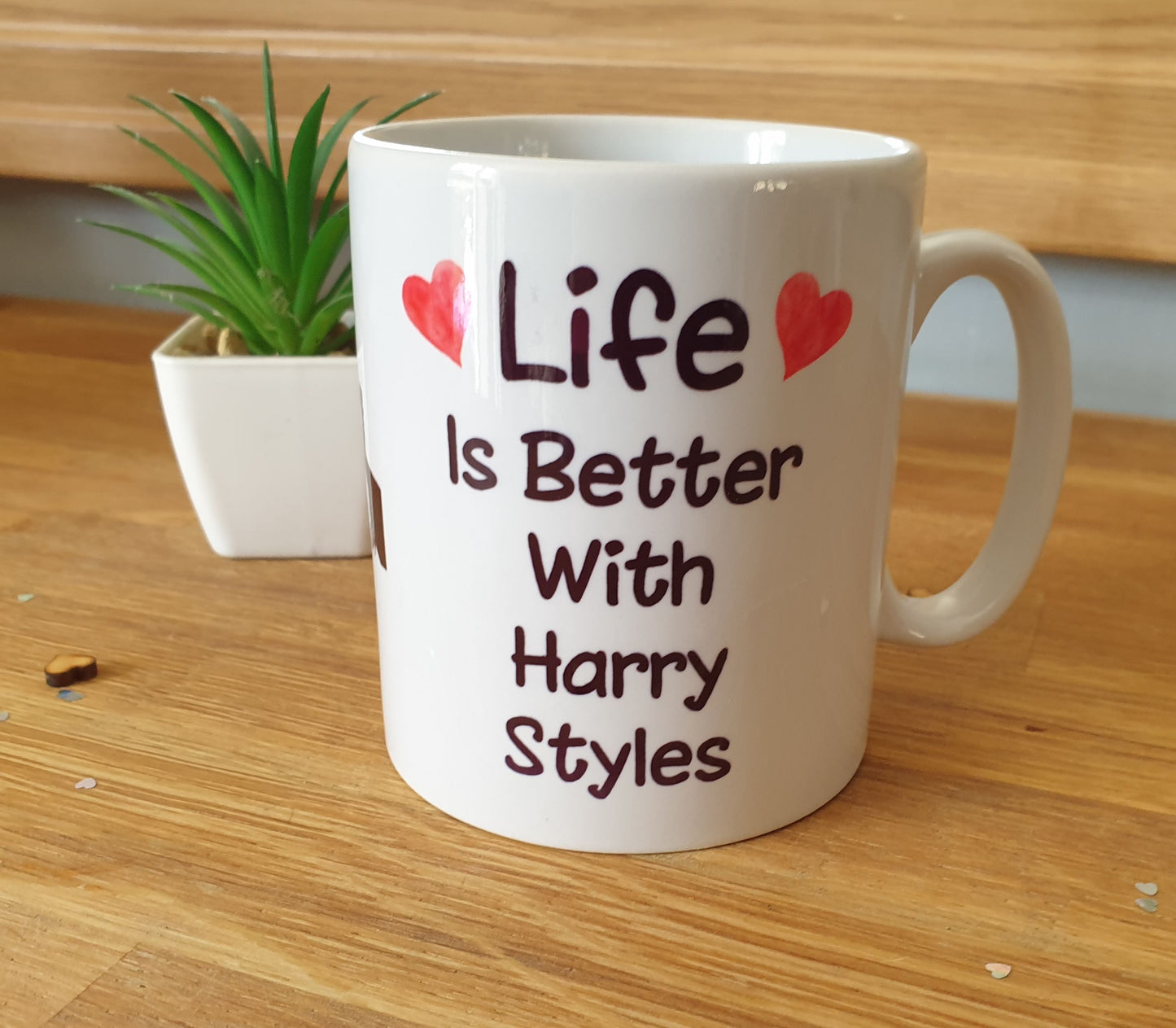 Harry Styles Mug Gift - Life Is Better With - Cute Novelty Pop Star Fan Cup Present