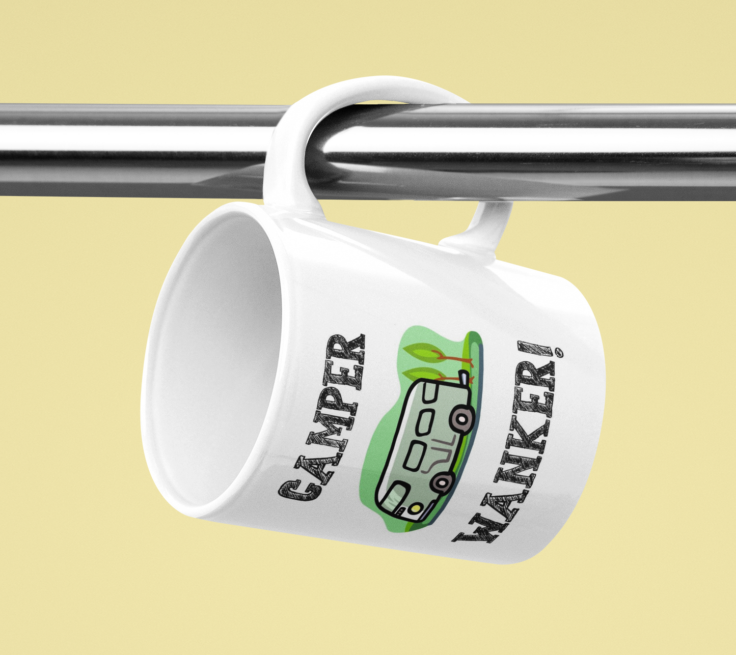 Camper Mug Gift - Camper Wanker - Novelty Cute Rude Funny Campervan Holiday Travel Vacation Cup Present